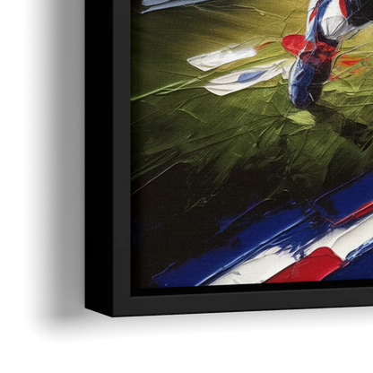 New York City Giants Football - Close-Up Black Frame Canvas
