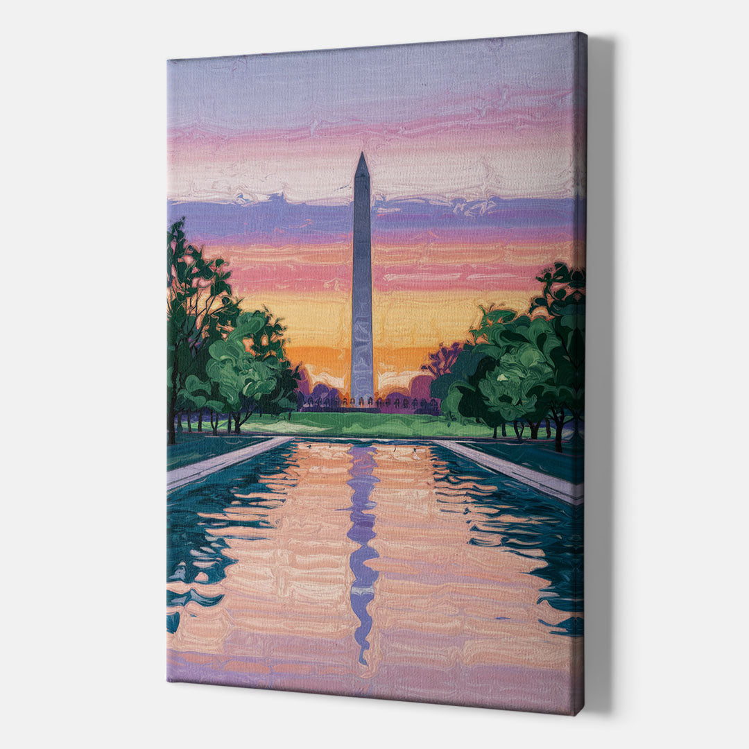 Washington Monument View - Canvas Wall Art Indoor