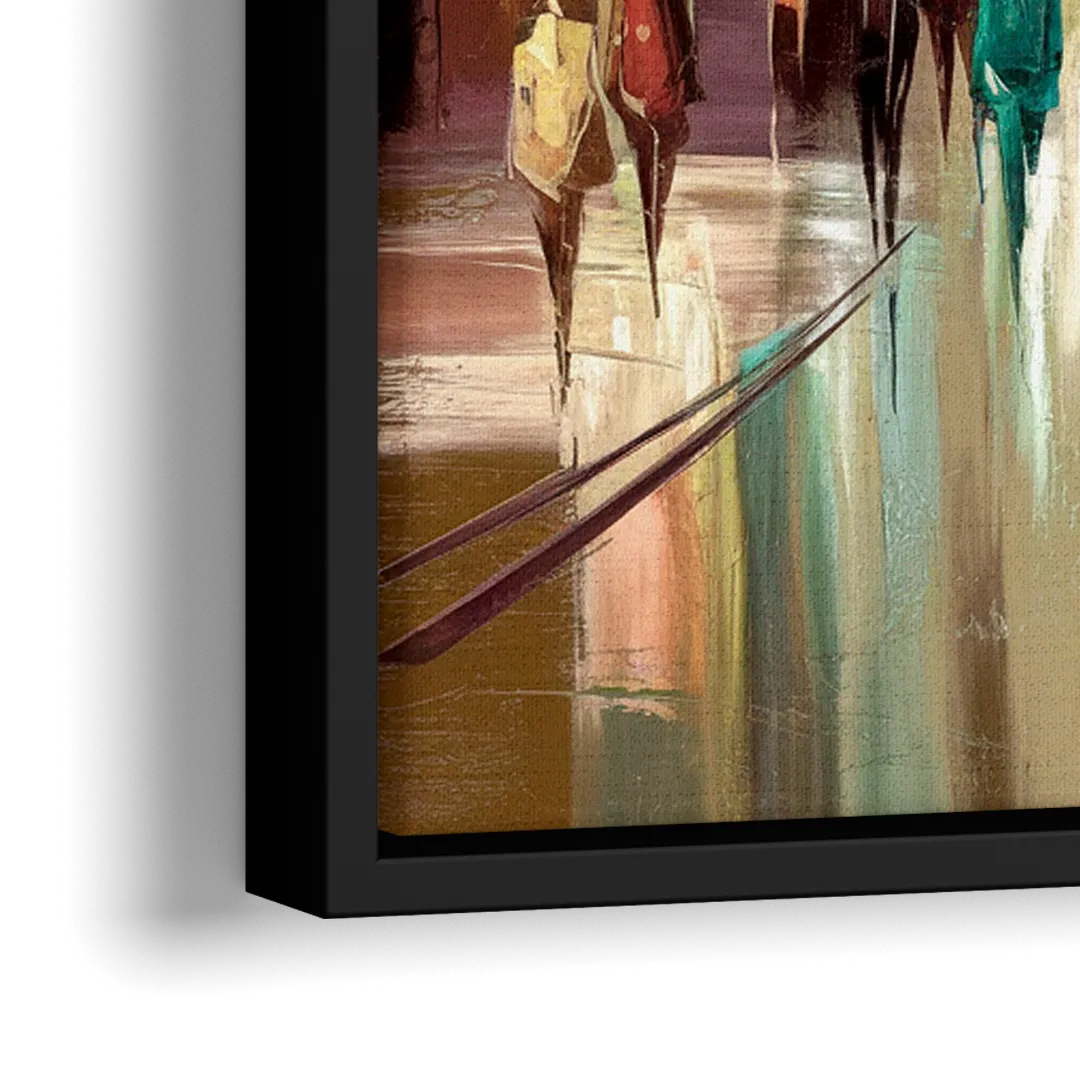 Camden Downtown Streetscape - Close-Up Black Frame Canvas