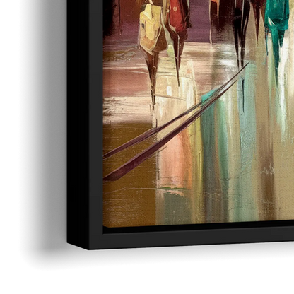 Camden Downtown Streetscape - Close-Up Black Frame Canvas