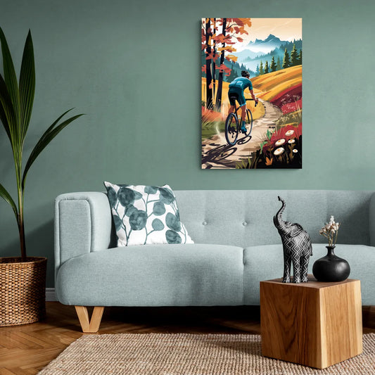 Madison Bike Trails Adventure - Canvas Wall Art Living Room