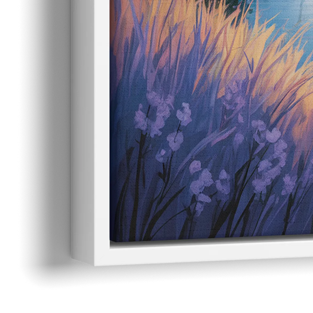 Banff National Park at Night - Close-Up White Frame Canvas