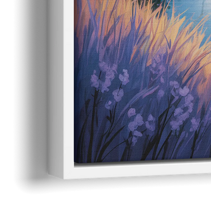 Banff National Park at Night - Close-Up White Frame Canvas