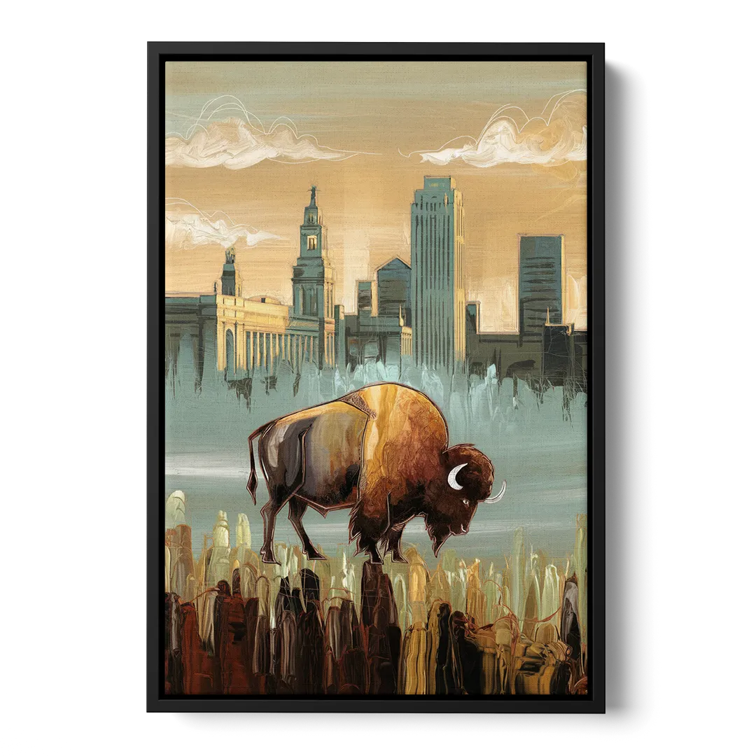 Buffalo All America City - Black Frame Canvas