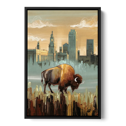 Buffalo All America City - Black Frame Canvas