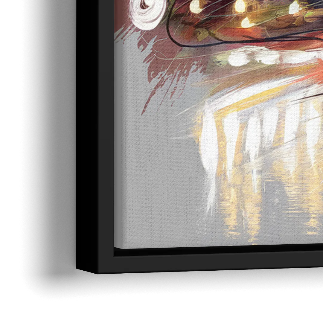 Charlotte Hornets Tribute - Close-Up Black Frame Canvas