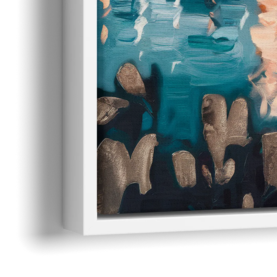 Baltimore Scenic Harbor Views - Close-Up White Frame Canvas