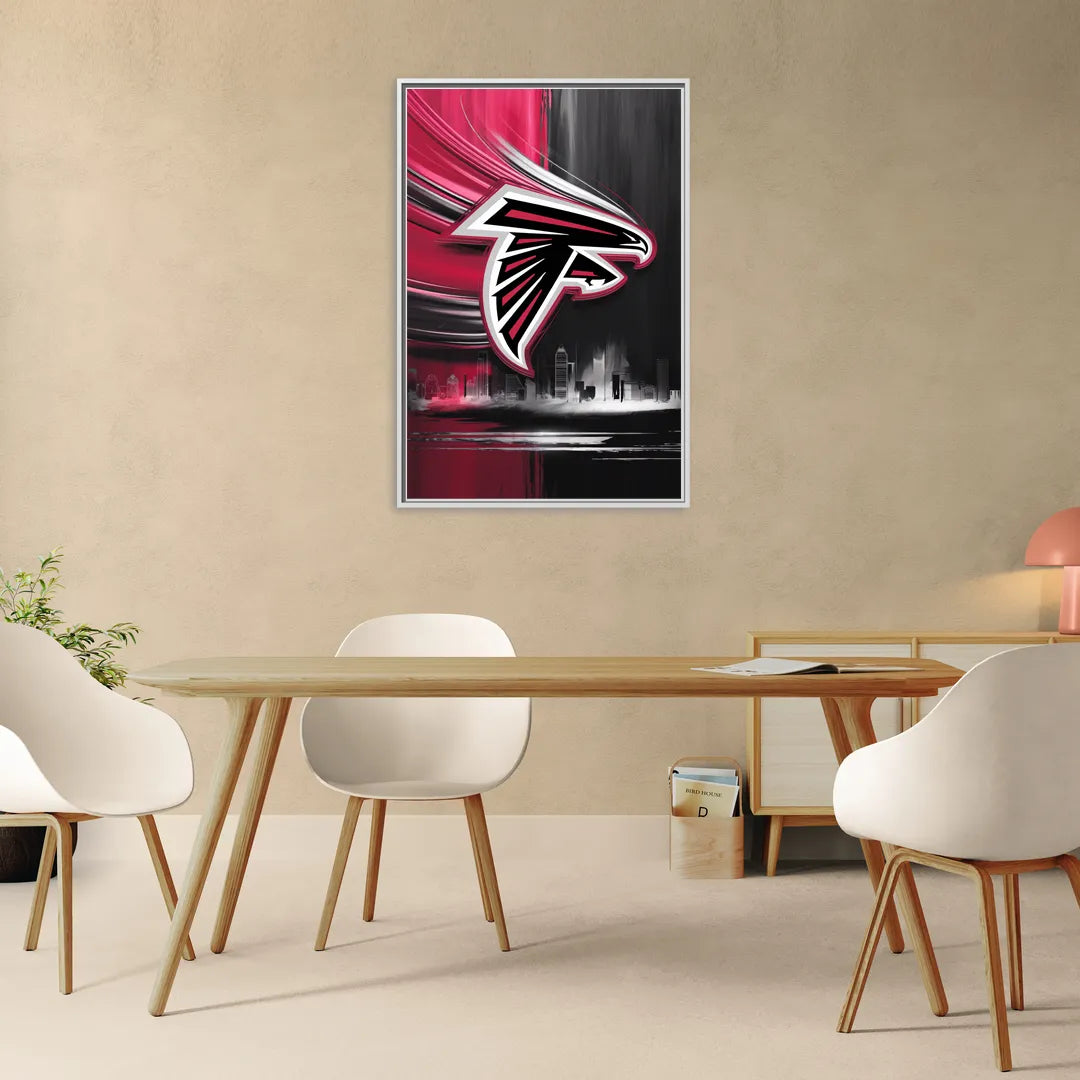 Atlanta Falcons Fans Tribute - Living Room White Frame Canvas