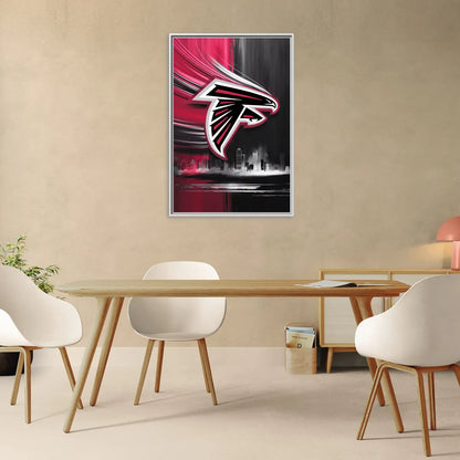 Atlanta Falcons Fans Tribute - Living Room White Frame Canvas