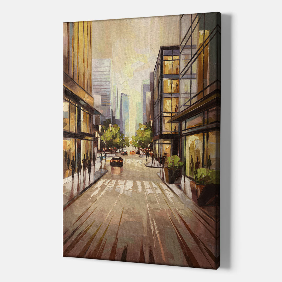 Arlington Urban Streets - Canvas Wall Art Indoor