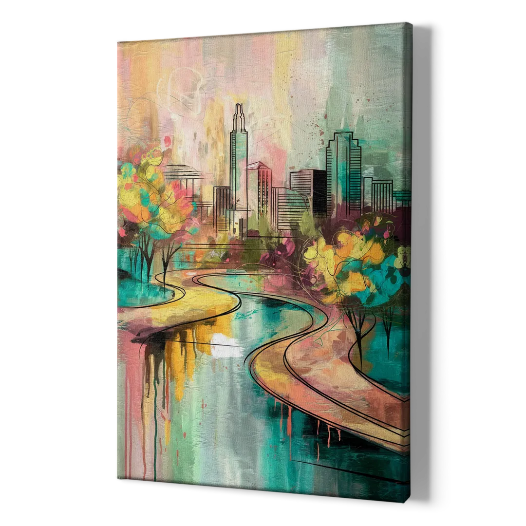 San Antonio Urban Street Art - Canvas Print Art Sides