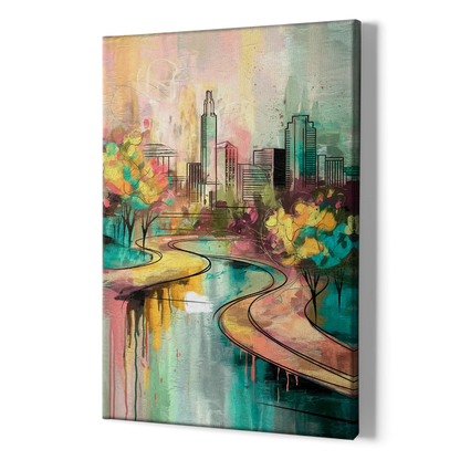 San Antonio Urban Street Art - Canvas Print Art Sides