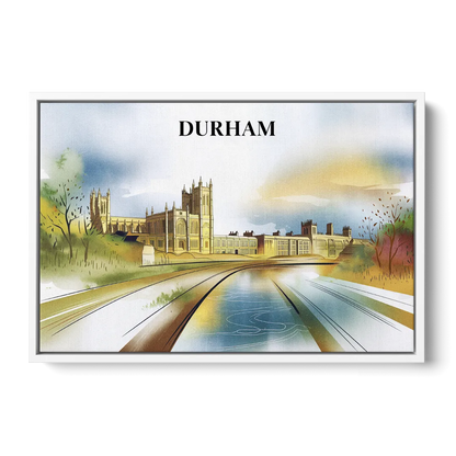 Durham Cultural Landmarks - White Frame Canvas