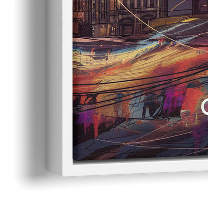 Omaha Urban Aesthetic - Close-Up White Frame Canvas