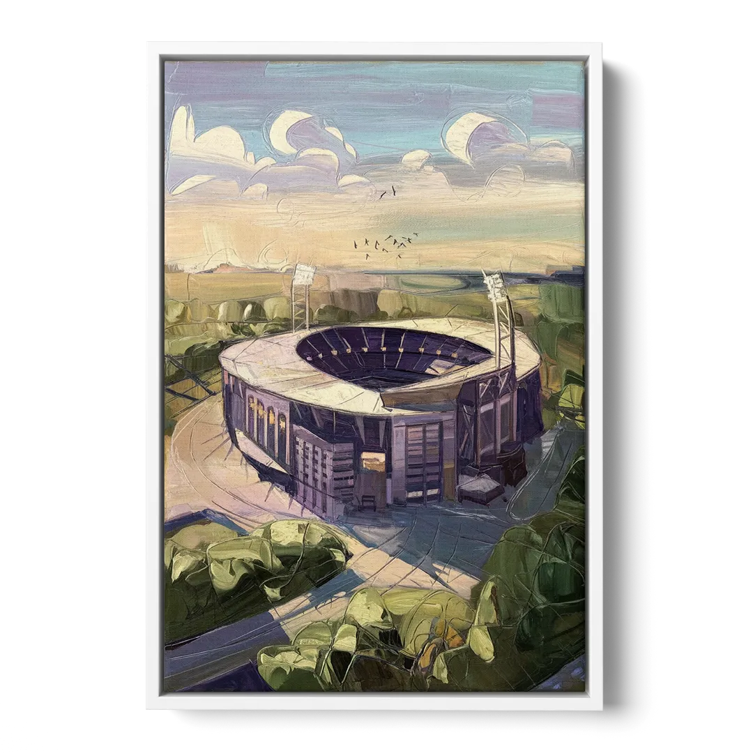 Baltimore Ravens Stadium View - White Frame Canvas