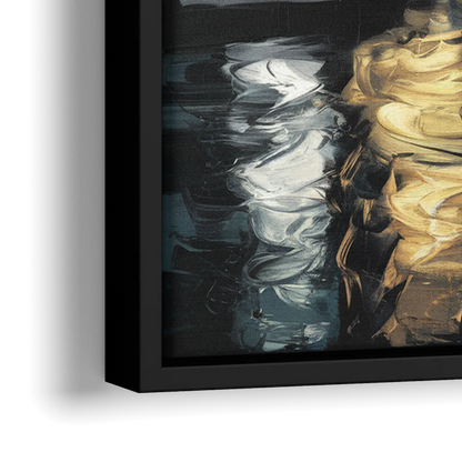 New Orleans Crescent City Nights - Close-Up Black Frame Canvas