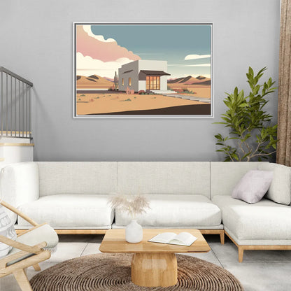 Marfa Artistic Vibes - Living Room White Frame Canvas