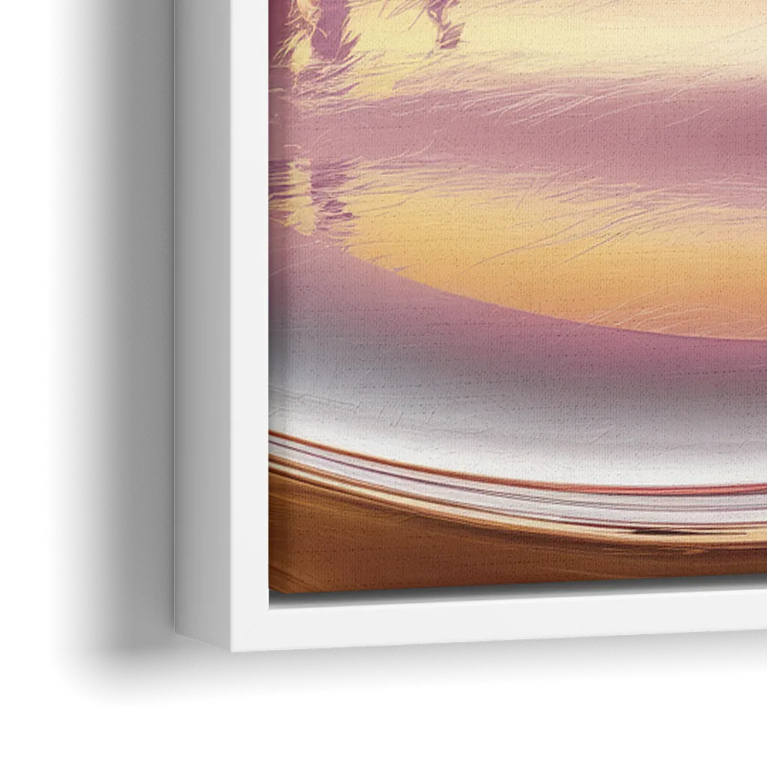 Portland Oregon Bridges - Close-Up White Frame Canvas
