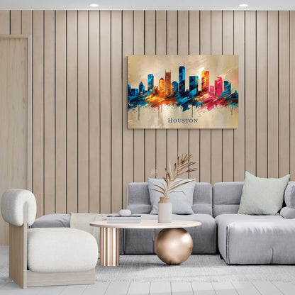 Houston Artistic Flair - Canvas Wall Art Living Room