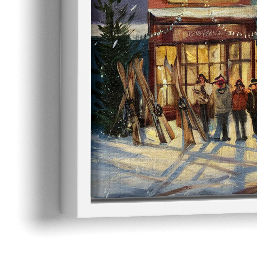 Breckenridge Historic Downtown - Close-Up White Frame Canvas