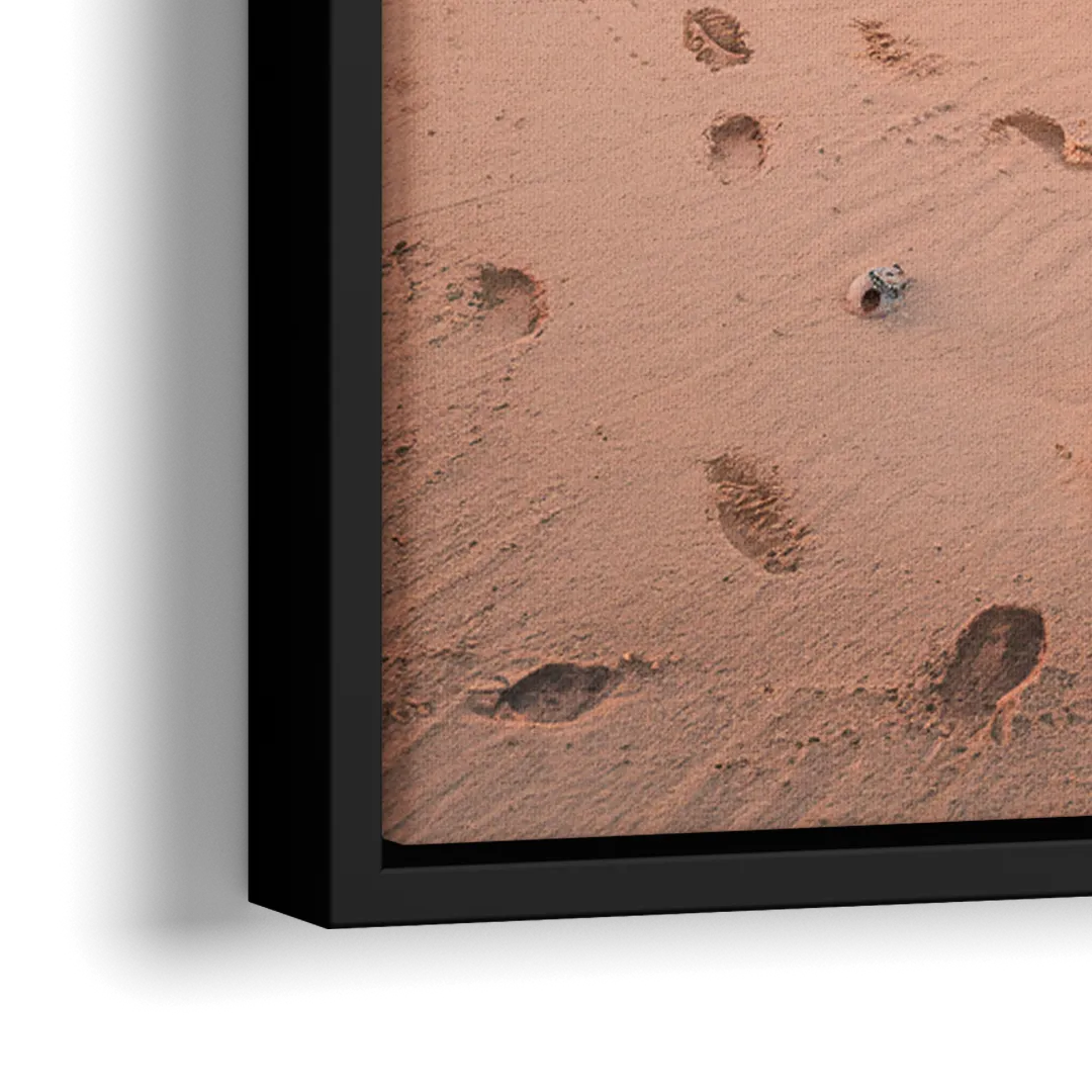 St. Petersburg Beachfront Serenity - Close-Up Black Frame Canvas