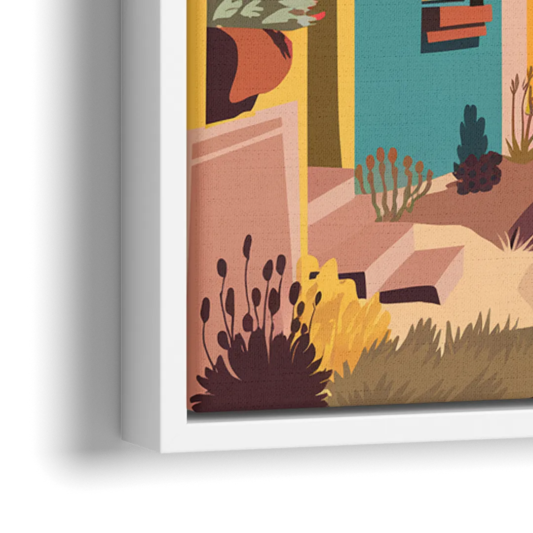 Bisbee Artistic Alleyways - Close-Up White Frame Canvas