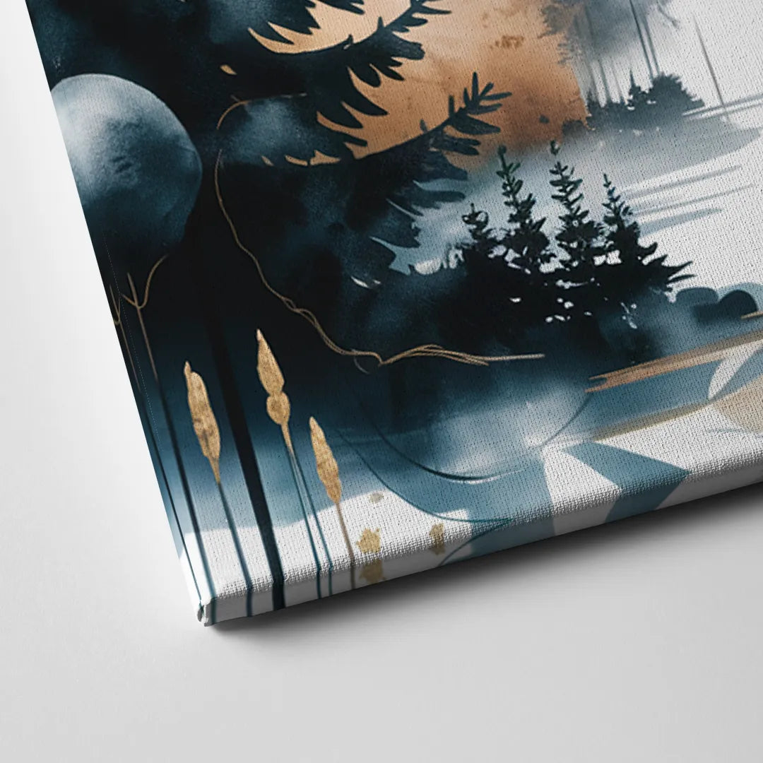Seattle Space Needle in Fog Canvas Close Up