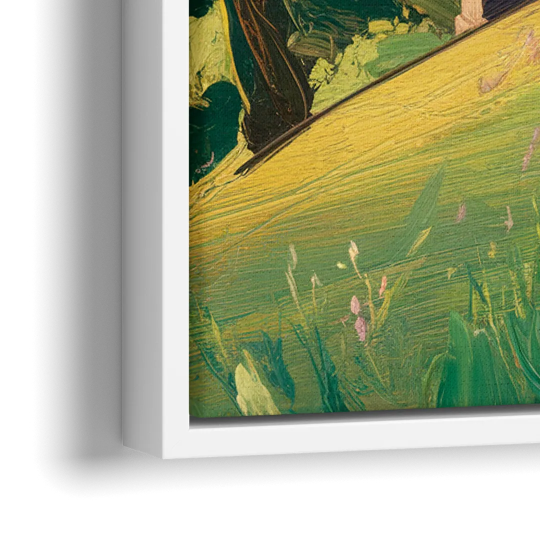 Birmingham Vulcan Statue View - Close-Up White Frame Canvas