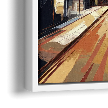 Philadelphia Market Street - Close-Up White Frame Canvas
