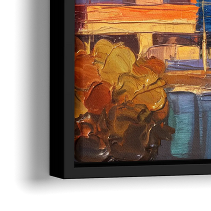 El Paso Skyline View - Close-Up Black Frame Canvas