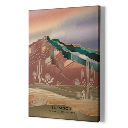El Paso Franklin Mountains - Canvas Print Art Sides