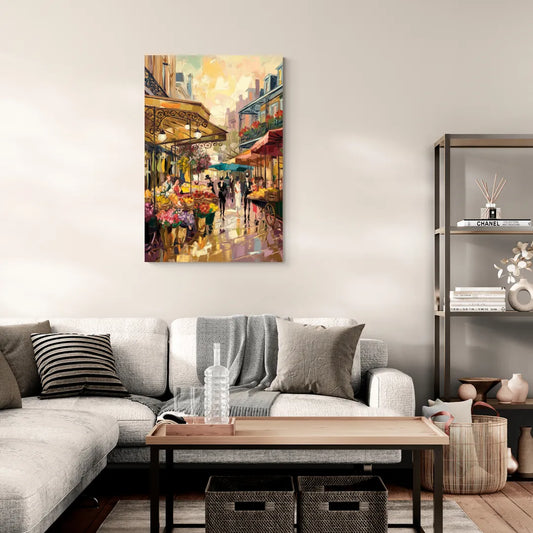 New Orleans French Market Charm - Canvas Wall Art Living Room