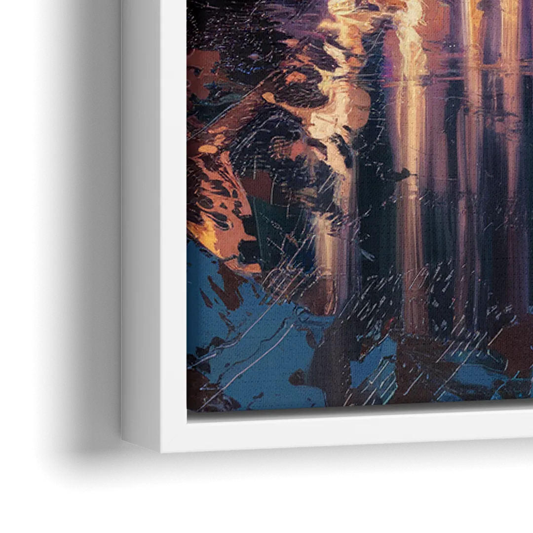 Jacksonville Urban Charm - Close-Up White Frame Canvas