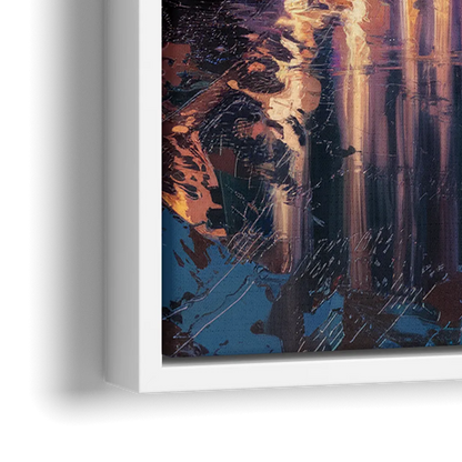 Jacksonville Urban Charm - Close-Up White Frame Canvas