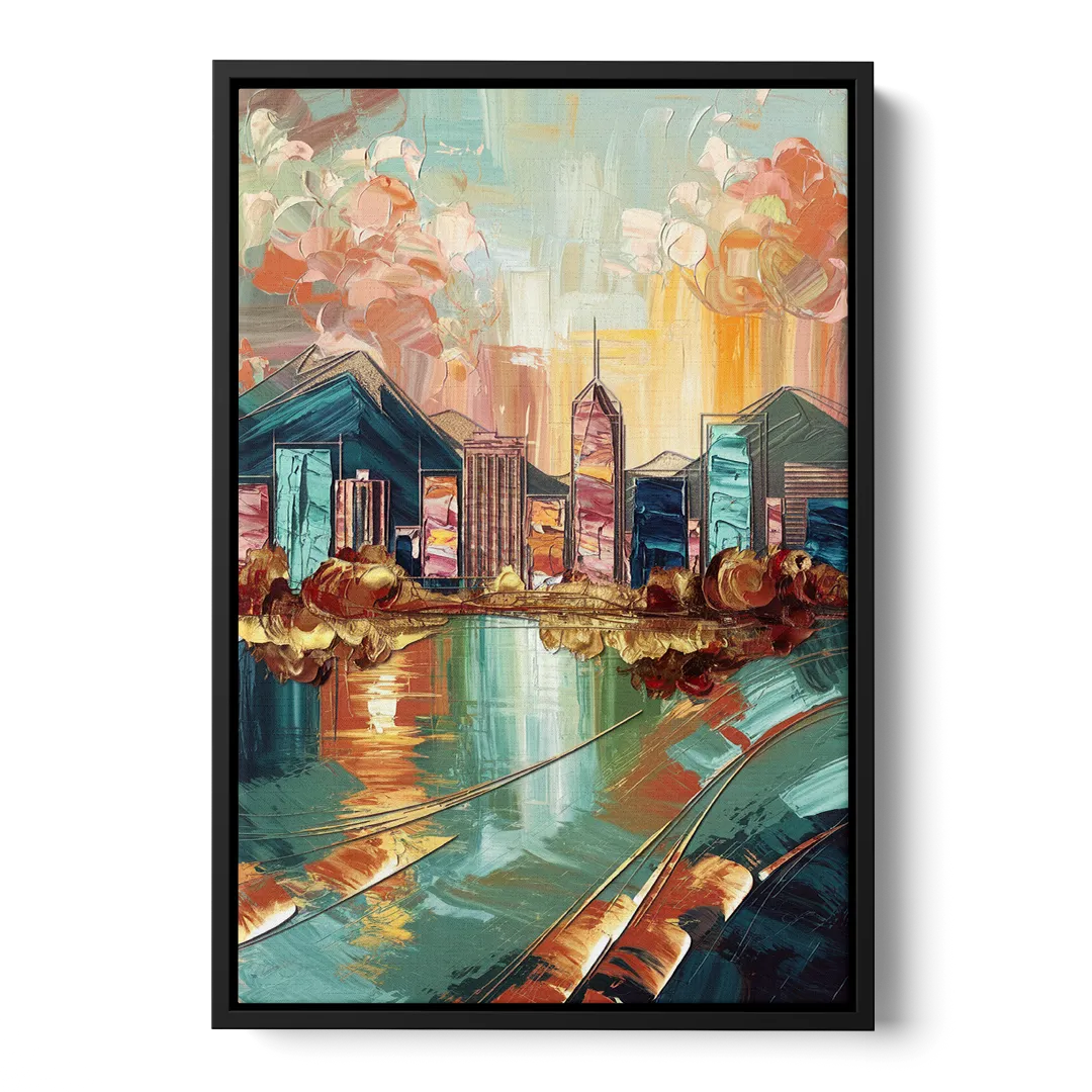 Boise Urban Elegance - Black Frame Canvas