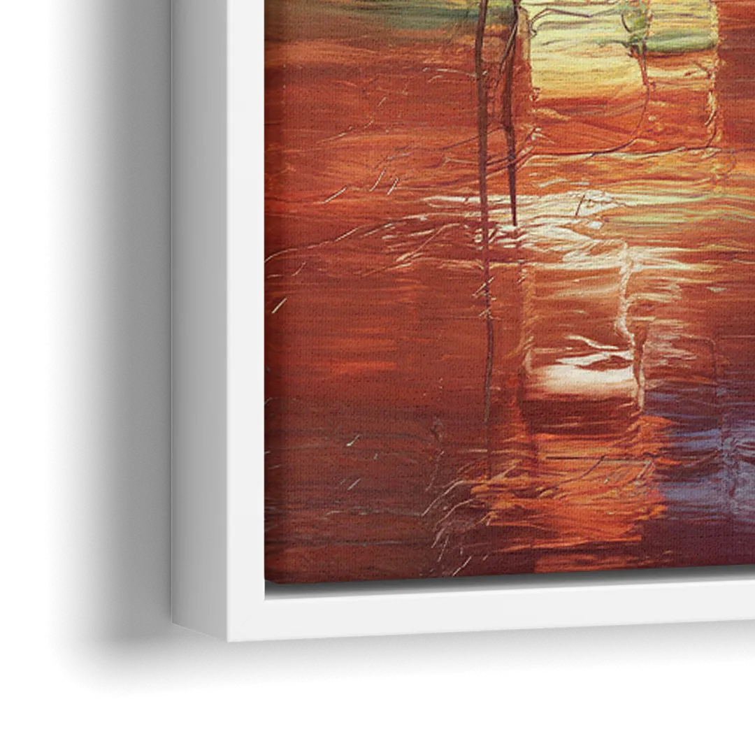 Milwaukee Downtown Skyline - Close-Up White Frame Canvas