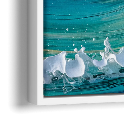 San Diego Ocean Waves - Close-Up White Frame Canvas