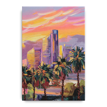 Corona Skyline Sunset - Canvas Wall Art