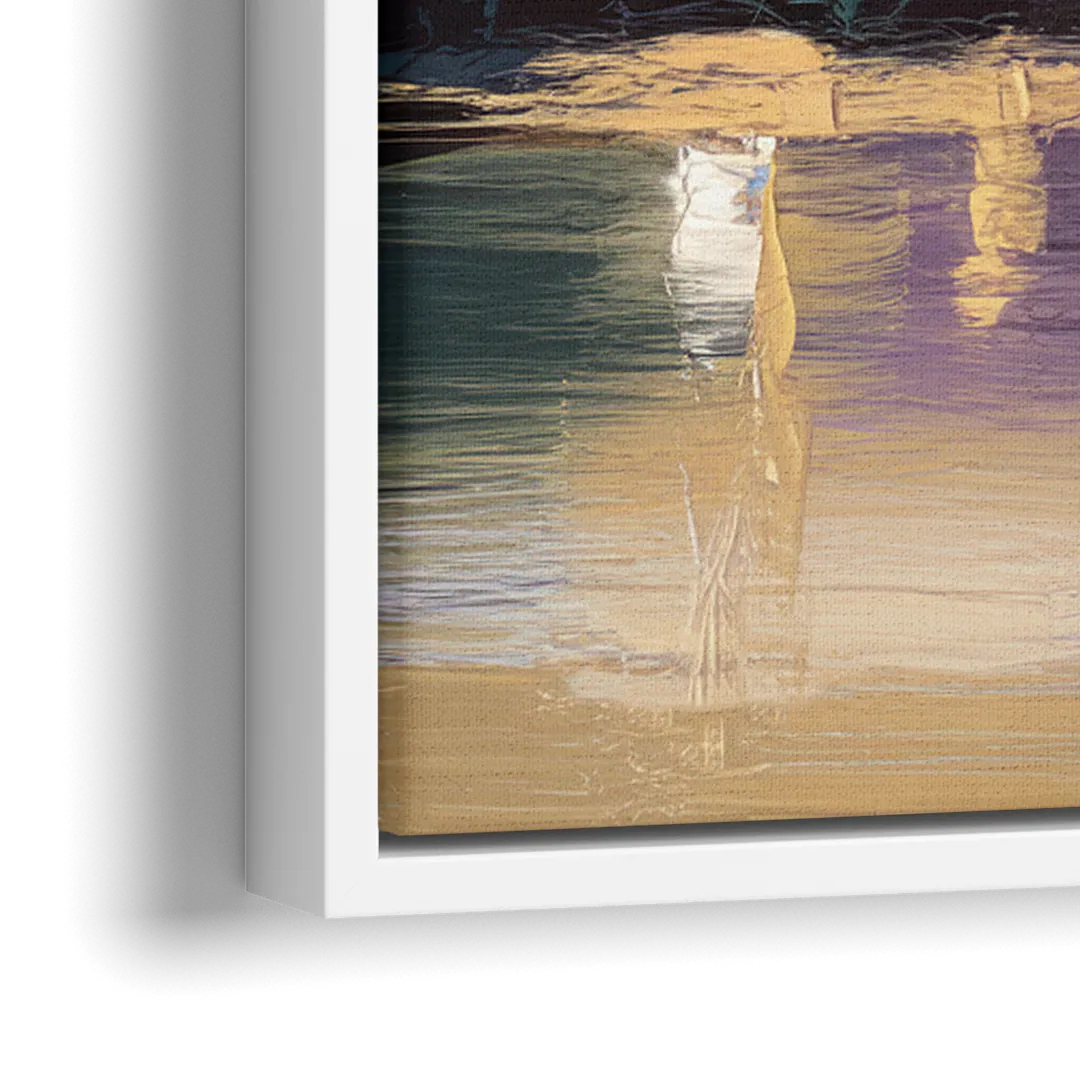 Providence Downtown Horizon - Close-Up White Frame Canvas