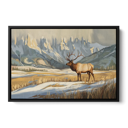Jackson Hole Wildlife Serenade - Black Frame Canvas