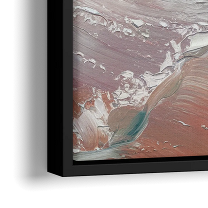Long Beach California Ocean Waves - Close-Up Black Frame Canvas