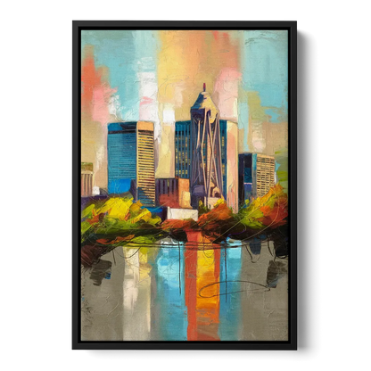 Birmingham Alabama Magic City - Black Frame Canvas