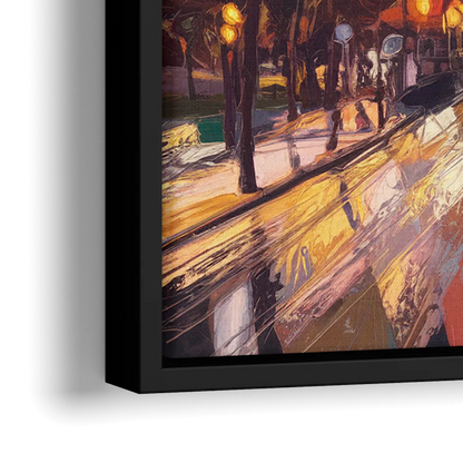 Los Angeles Golden Hour - Close-Up Black Frame Canvas