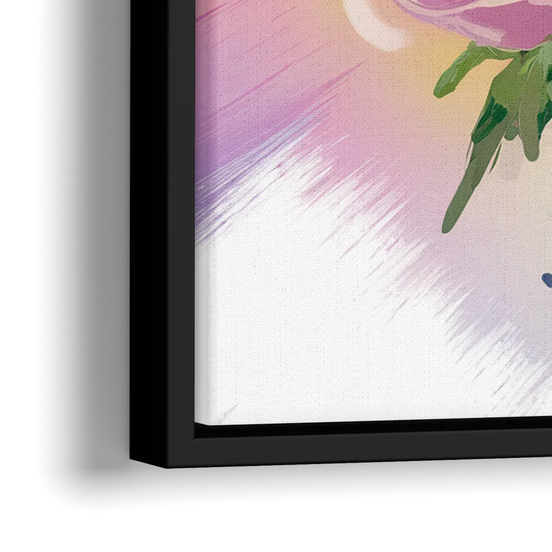 Augusta Springtime Blooms - Close-Up Black Frame Canvas