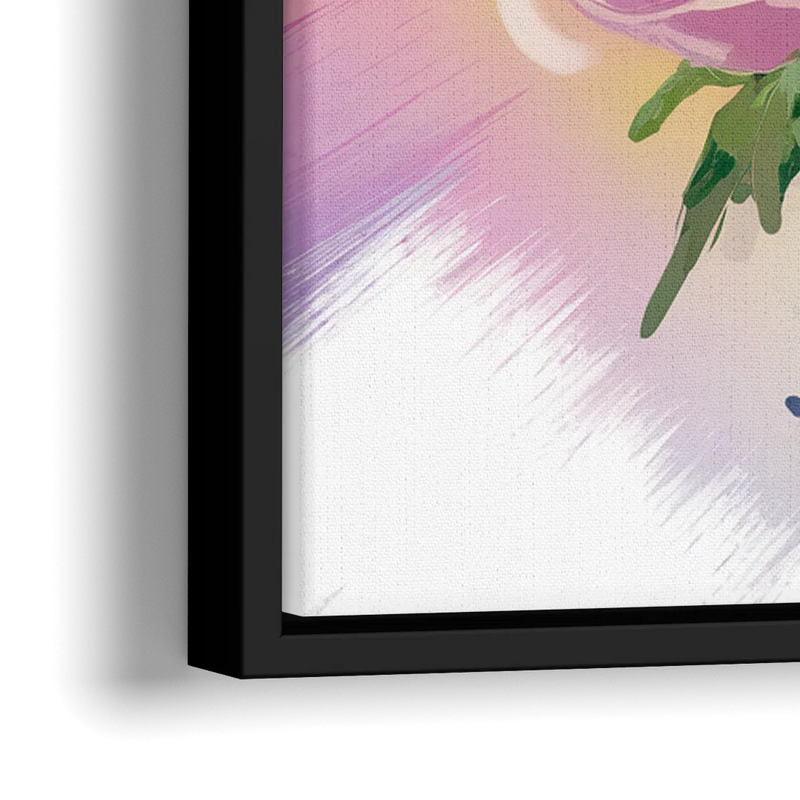 Augusta Springtime Blooms - Close-Up Black Frame Canvas