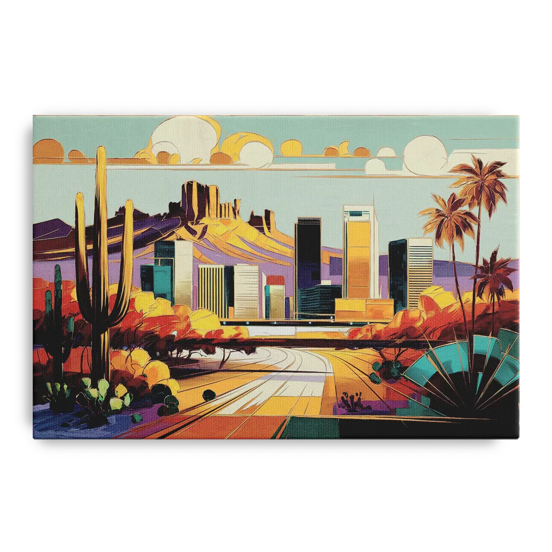 Phoenix Arizona Urban Art - Canvas Wall Art