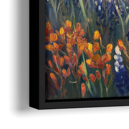 Lubbock West Texas Horizon - Close-Up Black Frame Canvas