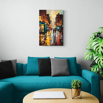 Burlington Urban Street Scenes - Canvas Wall Art Living Room