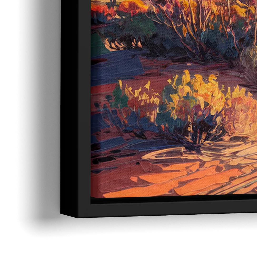 Mesa Scenic Desert - Close-Up Black Frame Canvas