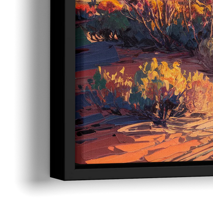 Mesa Scenic Desert - Close-Up Black Frame Canvas
